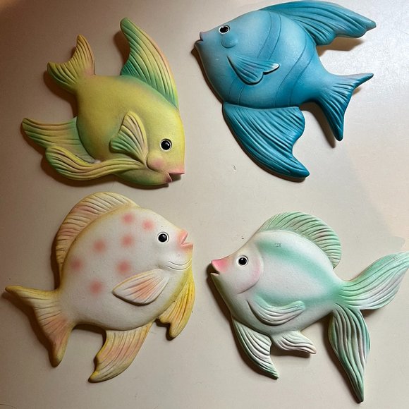 Wall Decor 4 Ceramic Fish Wall Decor Poshmark